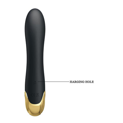 4-Złocony wibrator z masażerem łechtaczki usb 19cm-4