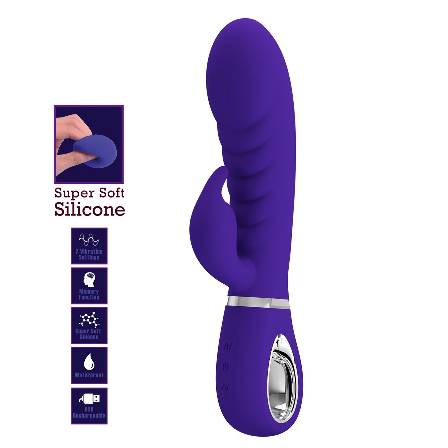 3-PRETTY LOVE - PRESCOTT Purple 7 function vibrations-3