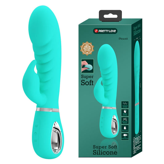 2-Wibrator króliczek -PRETTY LOVE - PRESCOTT Green 7 function vibrations-2