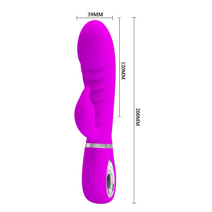 5-Wibrator królik z masażerem łechtaczki 7tryb 20cm-5