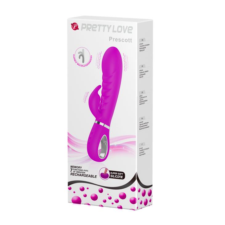 9-Wibrator królik z masażerem łechtaczki 7tryb 20cm-9