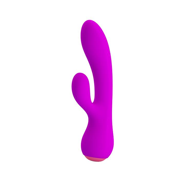 1-Ładowany wibrator z masażerem 17cm 12 trybów usb-1