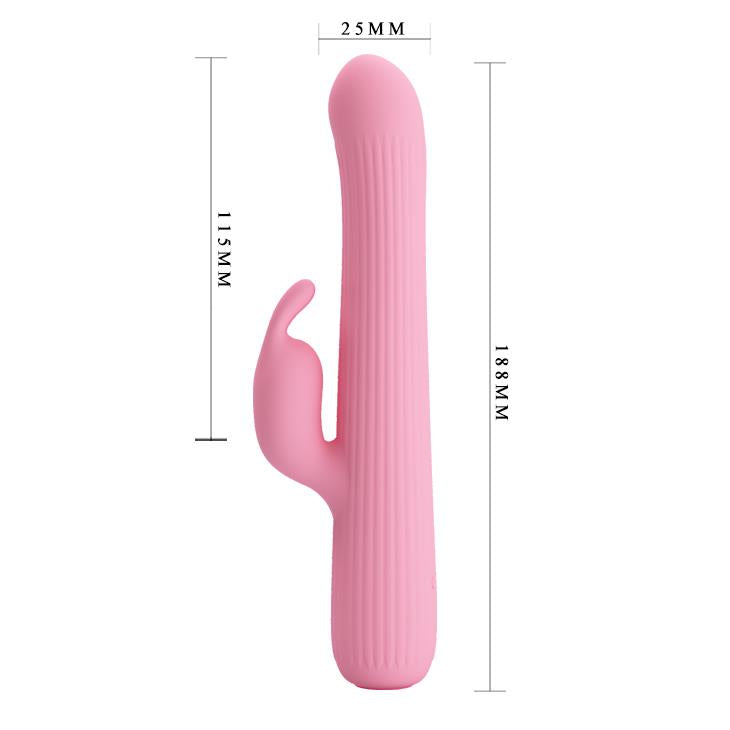 7-Królik wibrator z masażerem rotacyjny 18cm 4tryby-7