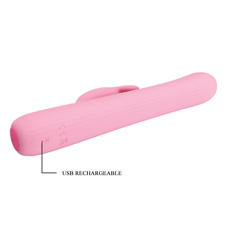 8-Królik wibrator z masażerem rotacyjny 18cm 4tryby-8
