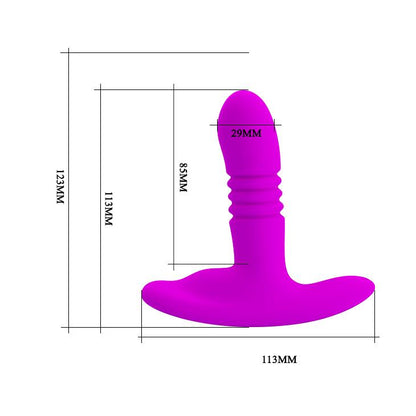 4-Penetrujący wibrator ruch góra dół na pilota 12cm-4