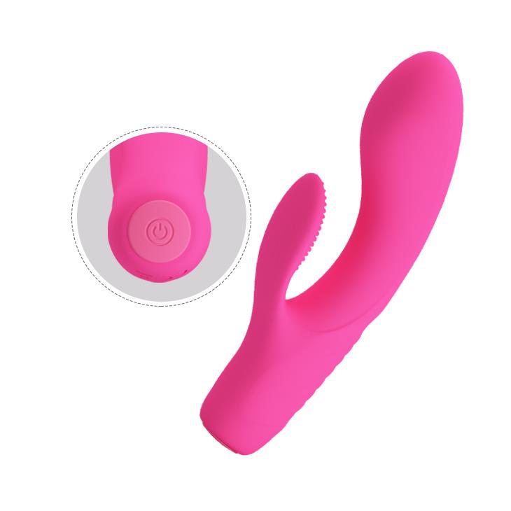 2-Wibrator z masażerem łechtaczki i wypustkami 15cm-2