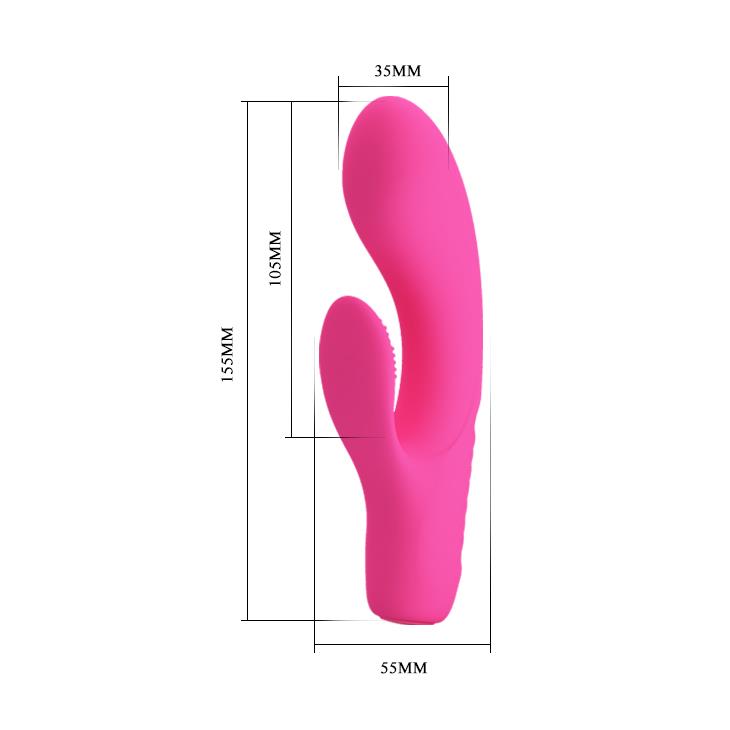 6-Wibrator z masażerem łechtaczki i wypustkami 15cm-6