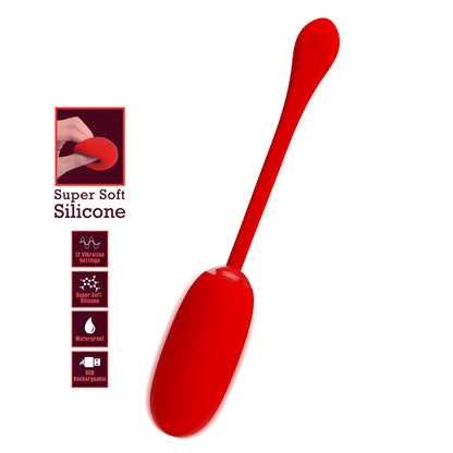 3-PRETTY LOVE - JULIUS EGG Red 12 function vibrations-3