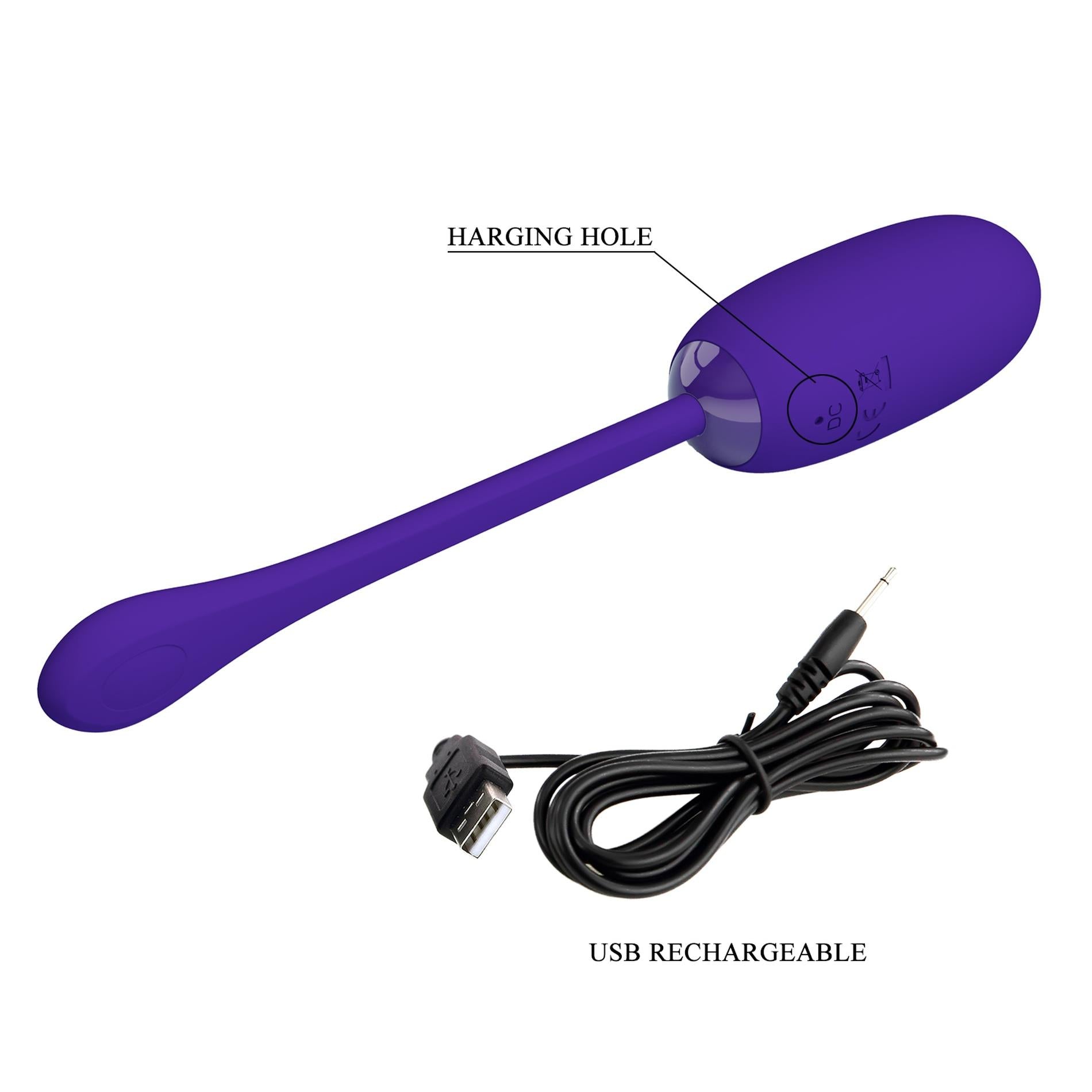 12-PRETTY LOVE - JULIUS EGG Purple 12 function vibrations-12