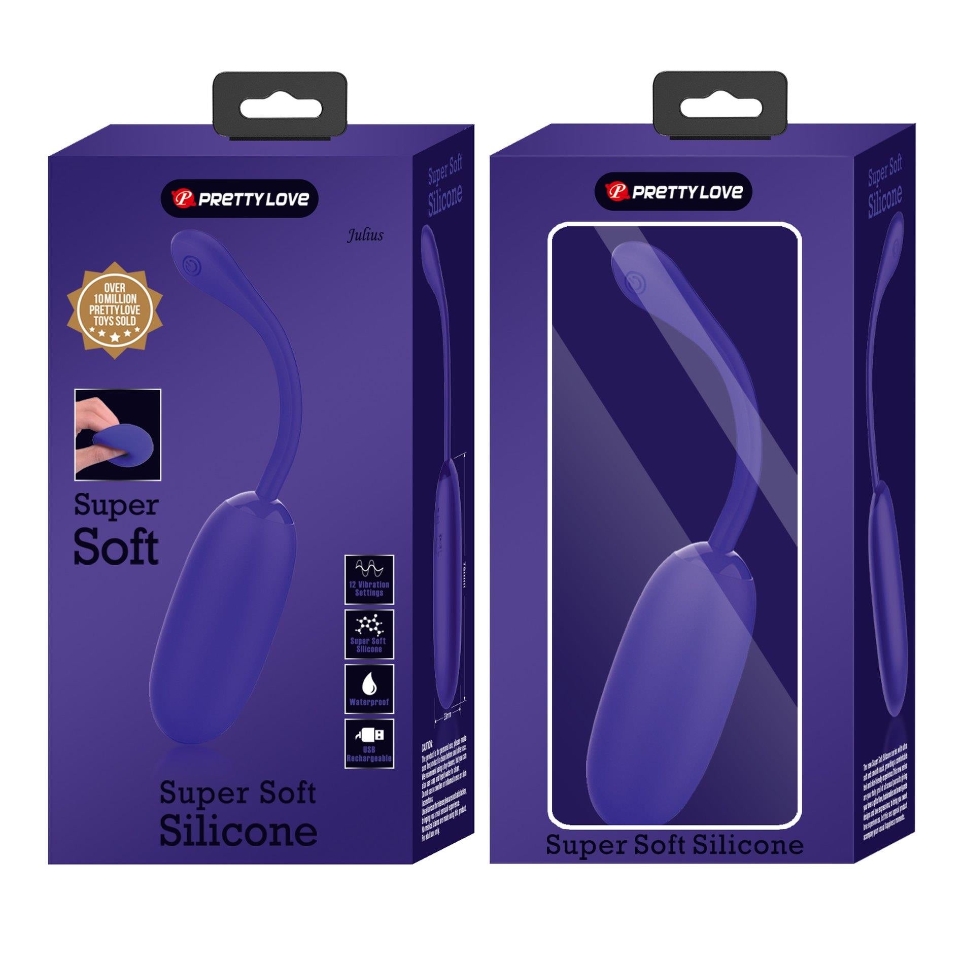13-PRETTY LOVE - JULIUS EGG Purple 12 function vibrations-13