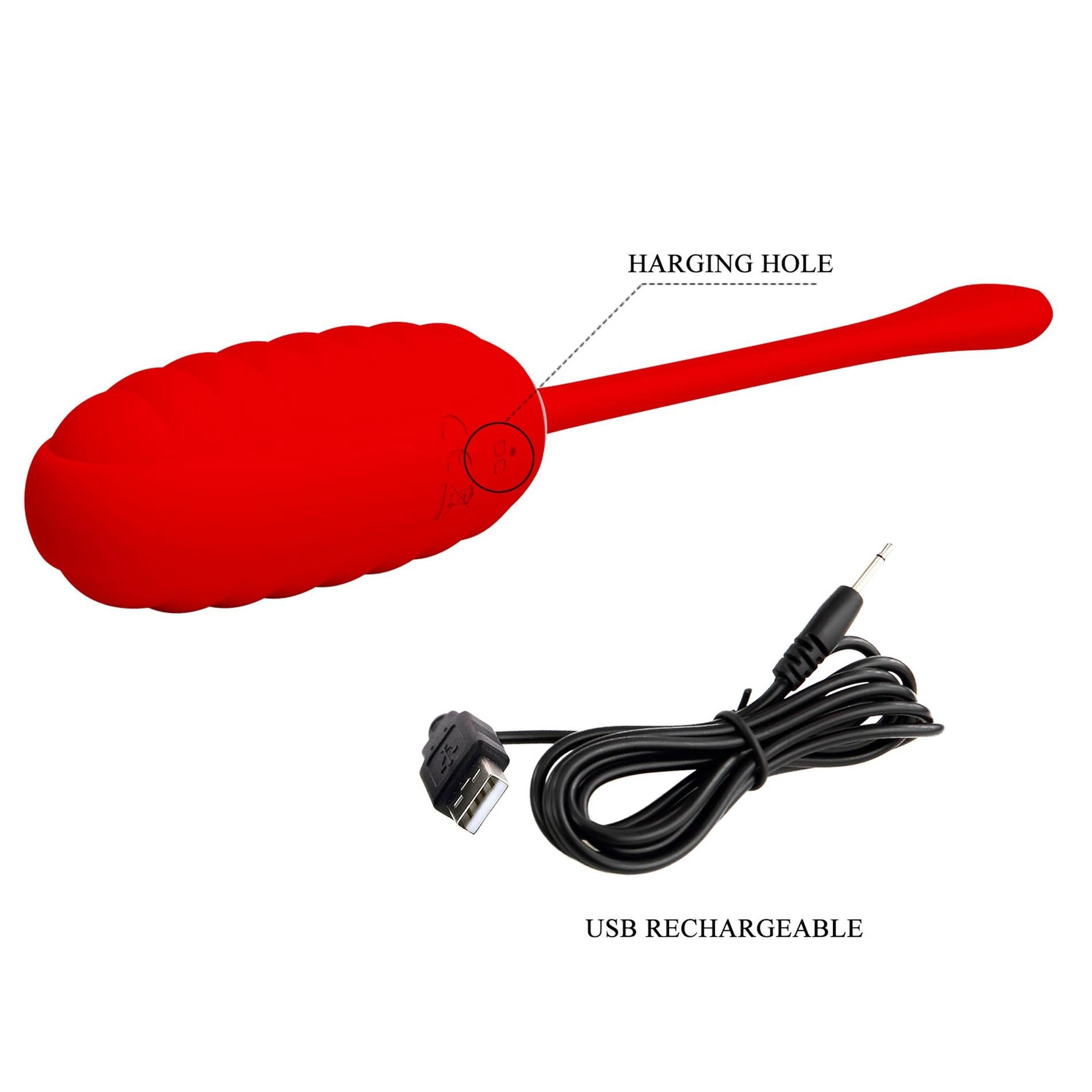 12-PRETTY LOVE - KIRK EGG Red 12 function vibrations-12