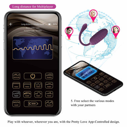 18-PRETTY LOVE - CASPER Purple 12 vibration functions Mobile APP remote control-18