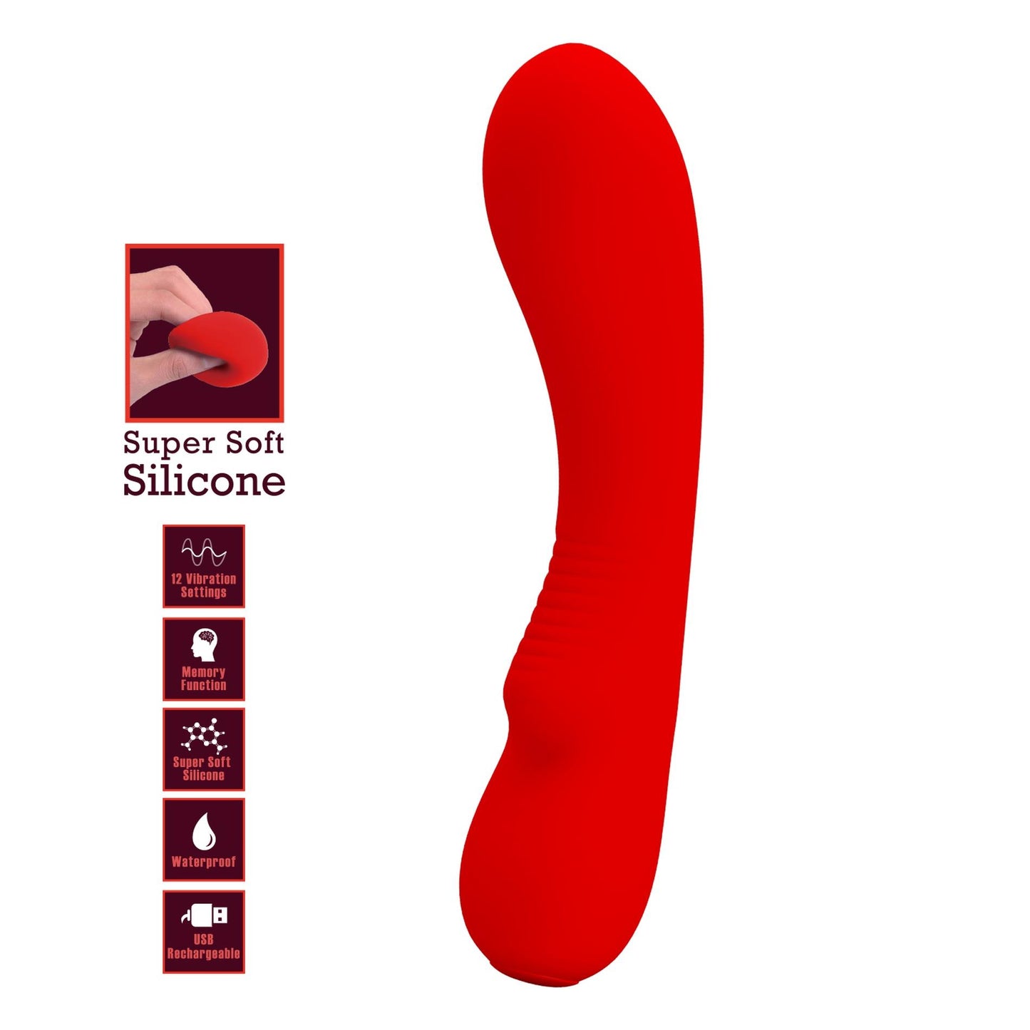 3-PRETTY LOVE - PRESCOTT Red 12 vibration functions Memory function-3