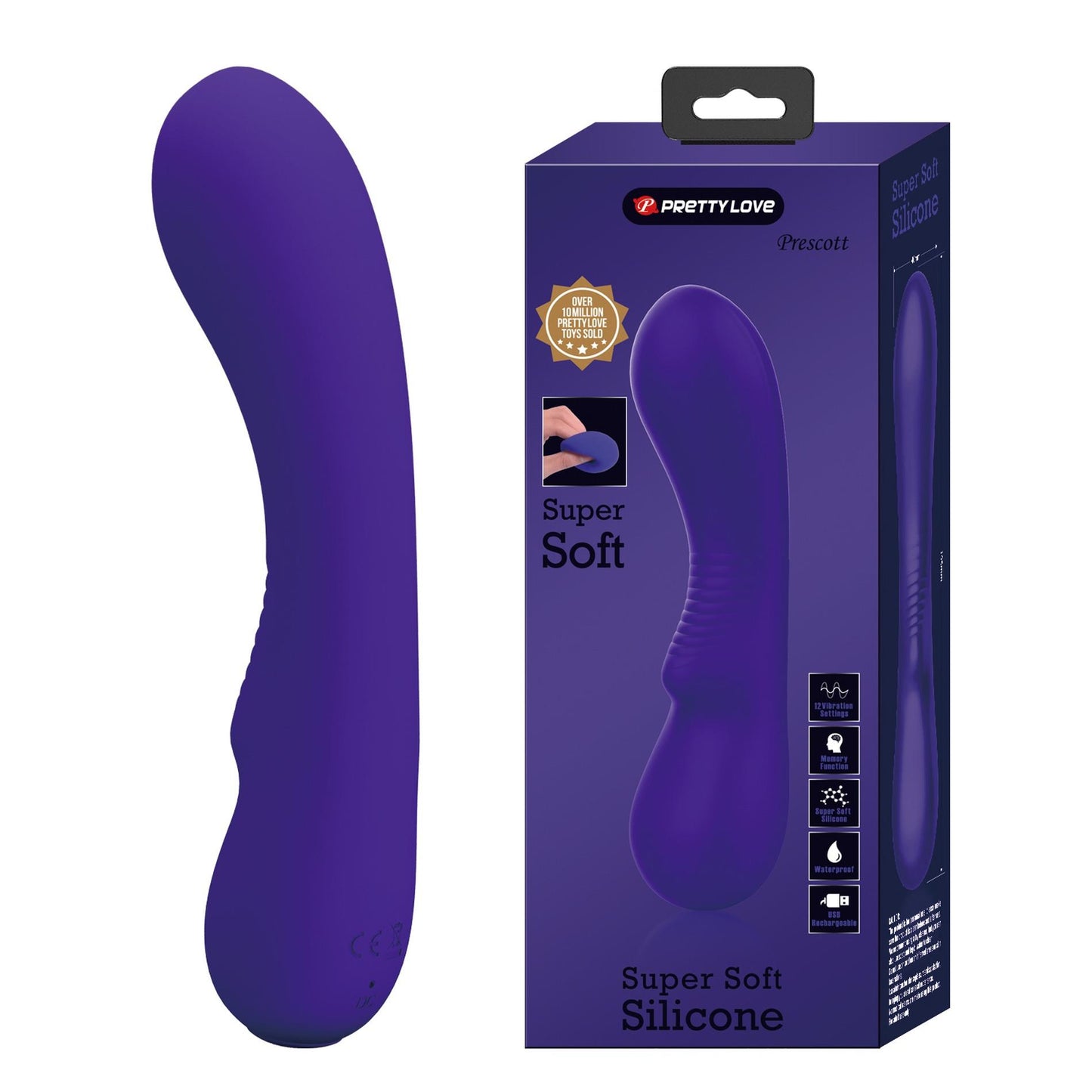 2-PRETTY LOVE - PRESCOTT Purple 12 vibration functions Memory function-2