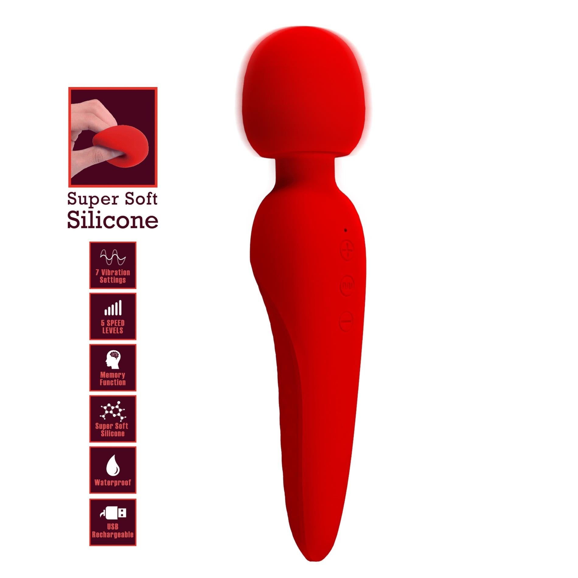 2-PRETTY LOVE - Meredith Red, 5 levels of speed control Memory function 7 vibration functions-2