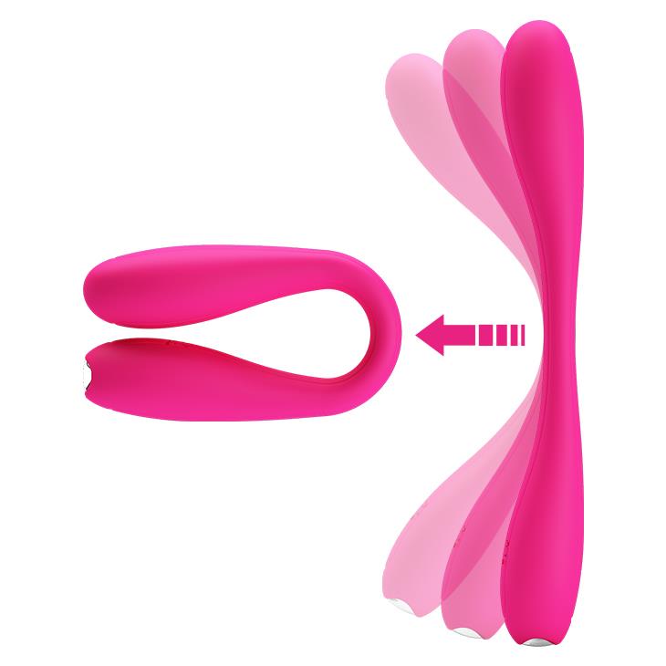 5-Zginany wibrator podwójny punkt g łechtaczka 17cm-5