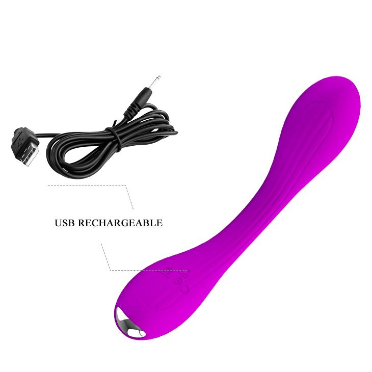 10-Zginany wibrator podwójny punkt g łechtaczka 17cm-10