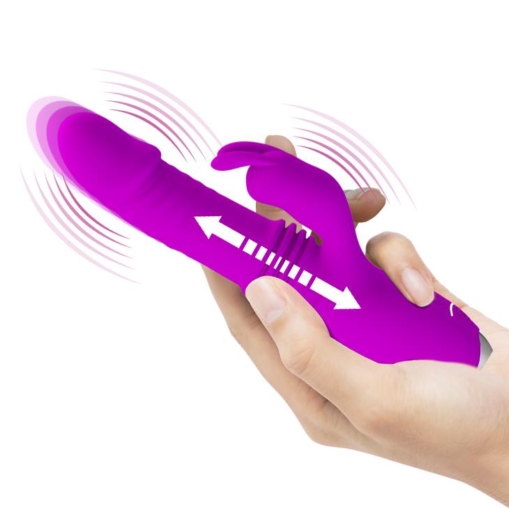 3-Jedwabisty wibrator posuwisty rotacyjny królik-3