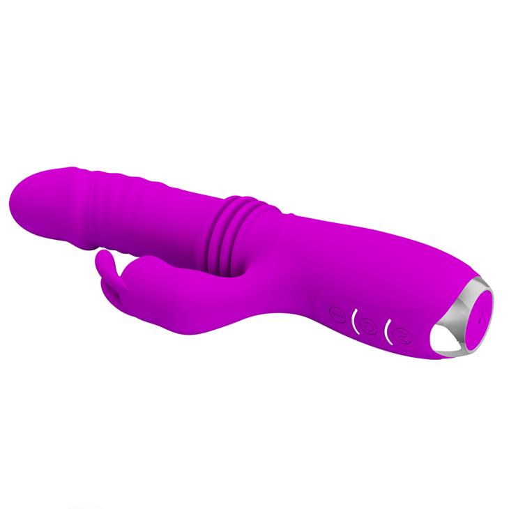 7-Jedwabisty wibrator posuwisty rotacyjny królik-7