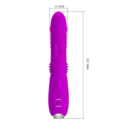 8-Jedwabisty wibrator posuwisty rotacyjny królik-8