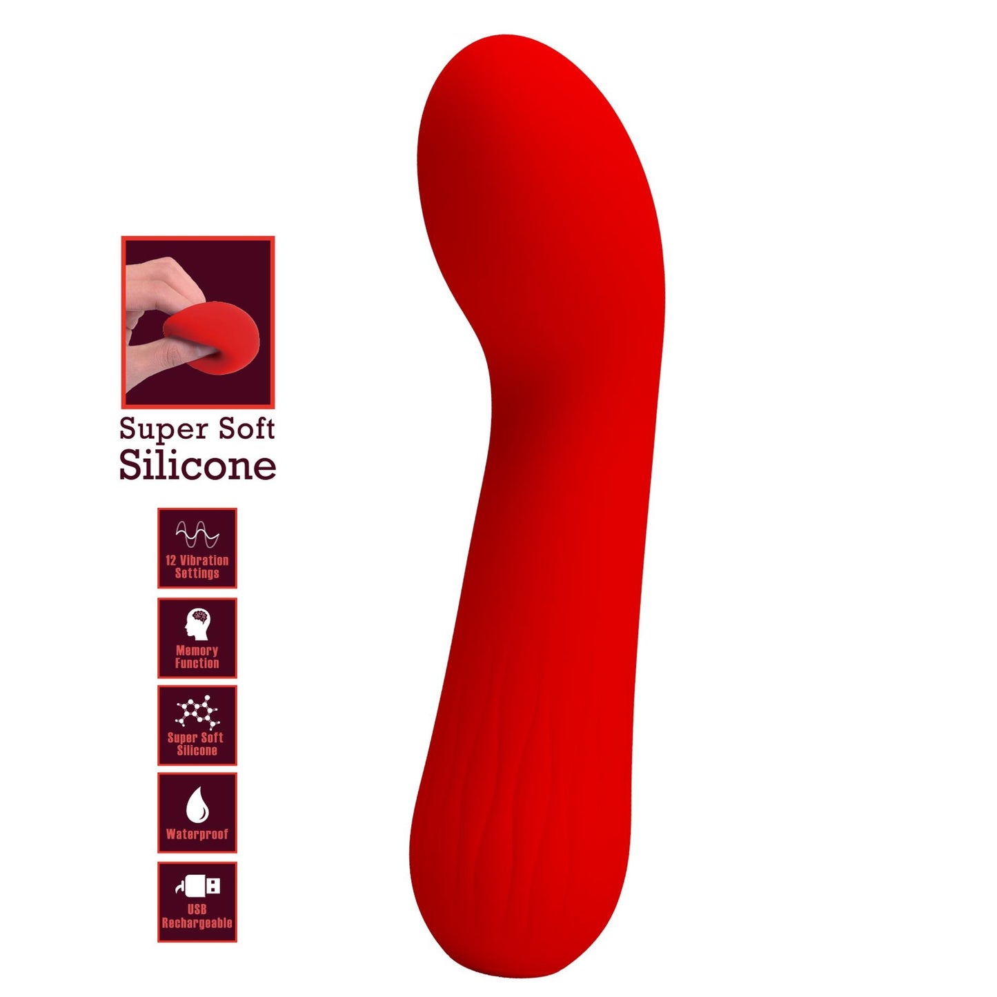 2-PRETTY LOVE - Faun Red, 12 vibration functions Memory function-2
