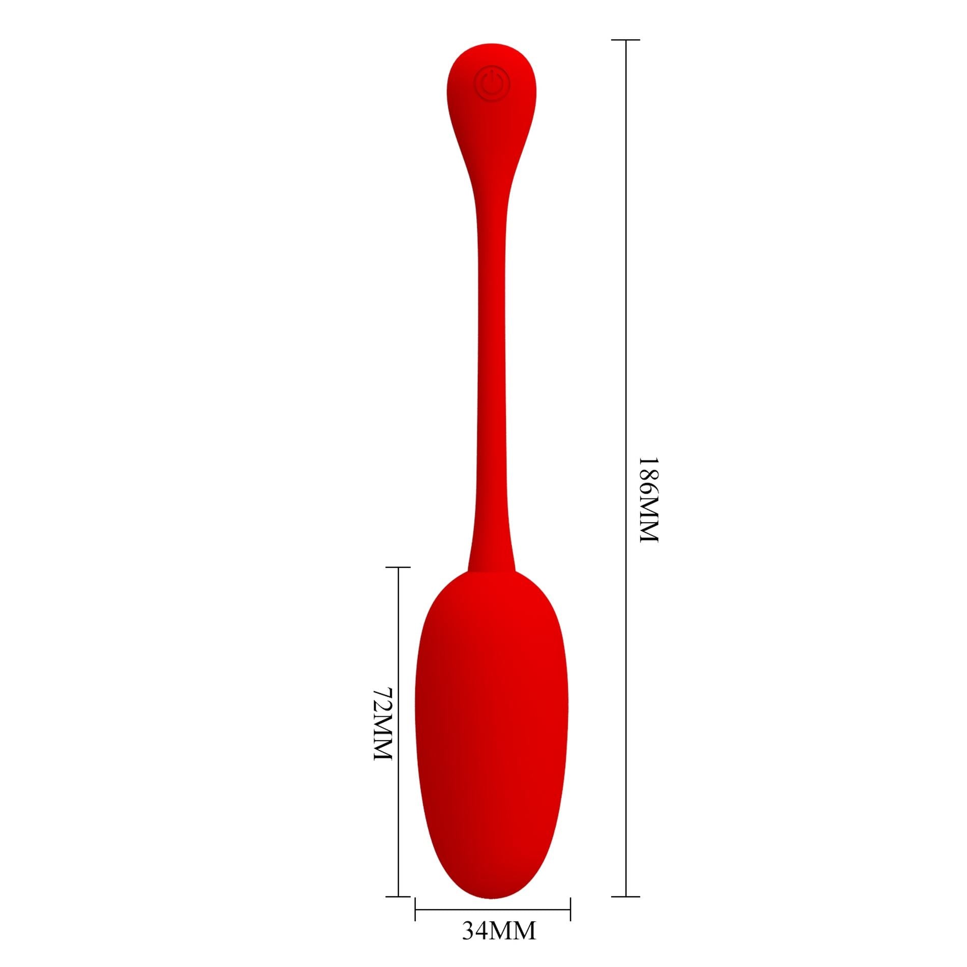 10-PRETTY LOVE - KNUCKER Red, 12 vibration functions Memory function-10