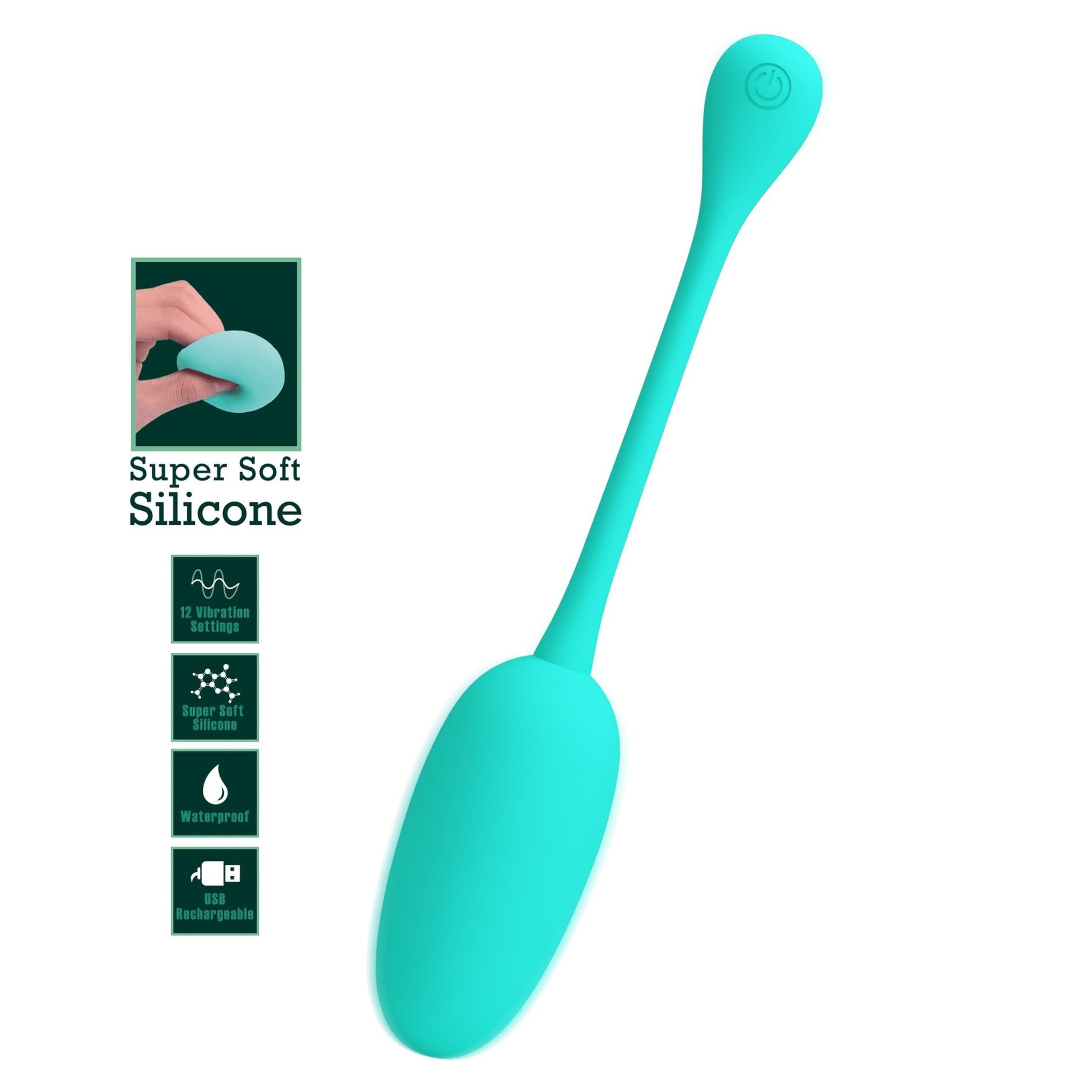 2-PRETTY LOVE - KNUCKER Green, 12 vibration functions Memory function-2