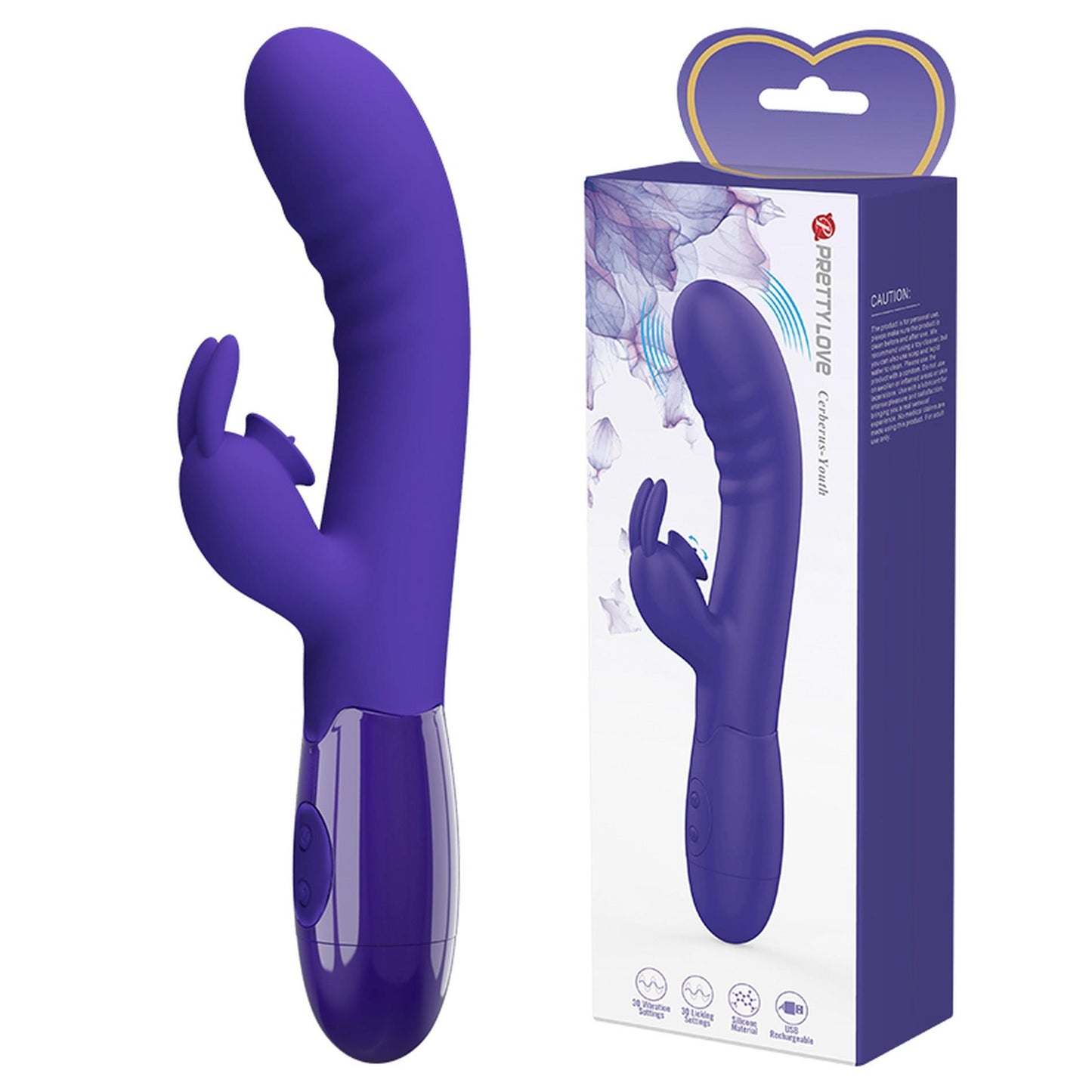 1-Super Wibrator Cerberus - Youth Pretty Love Purple USB-1