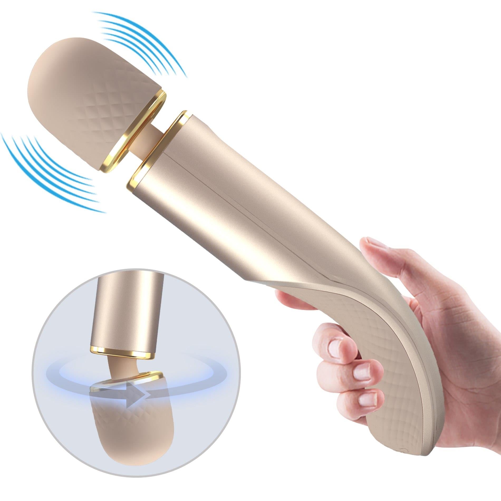 7-PRETTY LOVE - Interesting Massager Gold 5 levels of speed control 7 vibration functions-7
