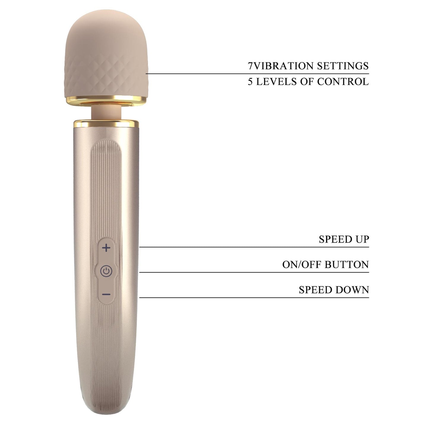 9-PRETTY LOVE - Interesting Massager Gold 5 levels of speed control 7 vibration functions-9