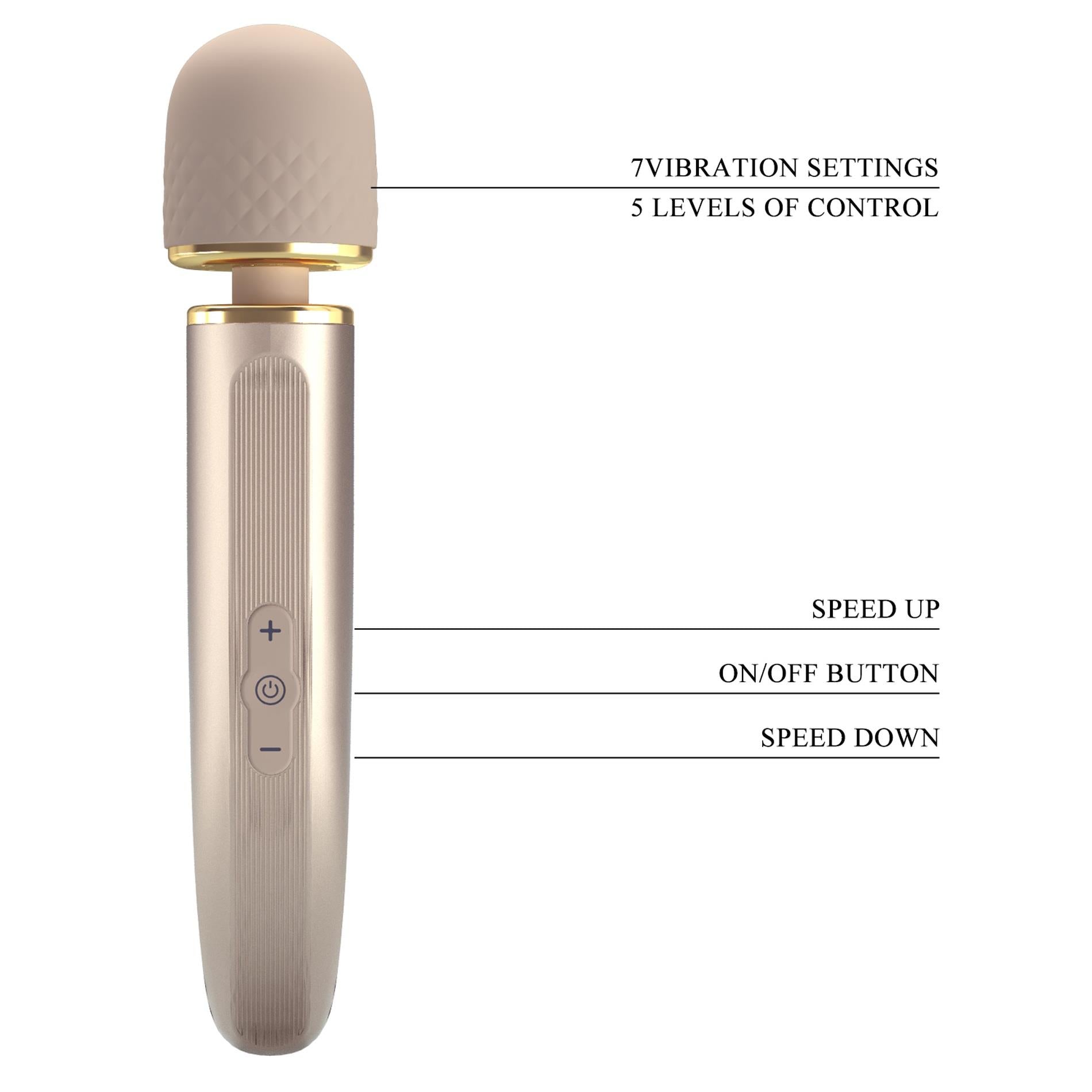 9-PRETTY LOVE - Interesting Massager Gold 5 levels of speed control 7 vibration functions-9