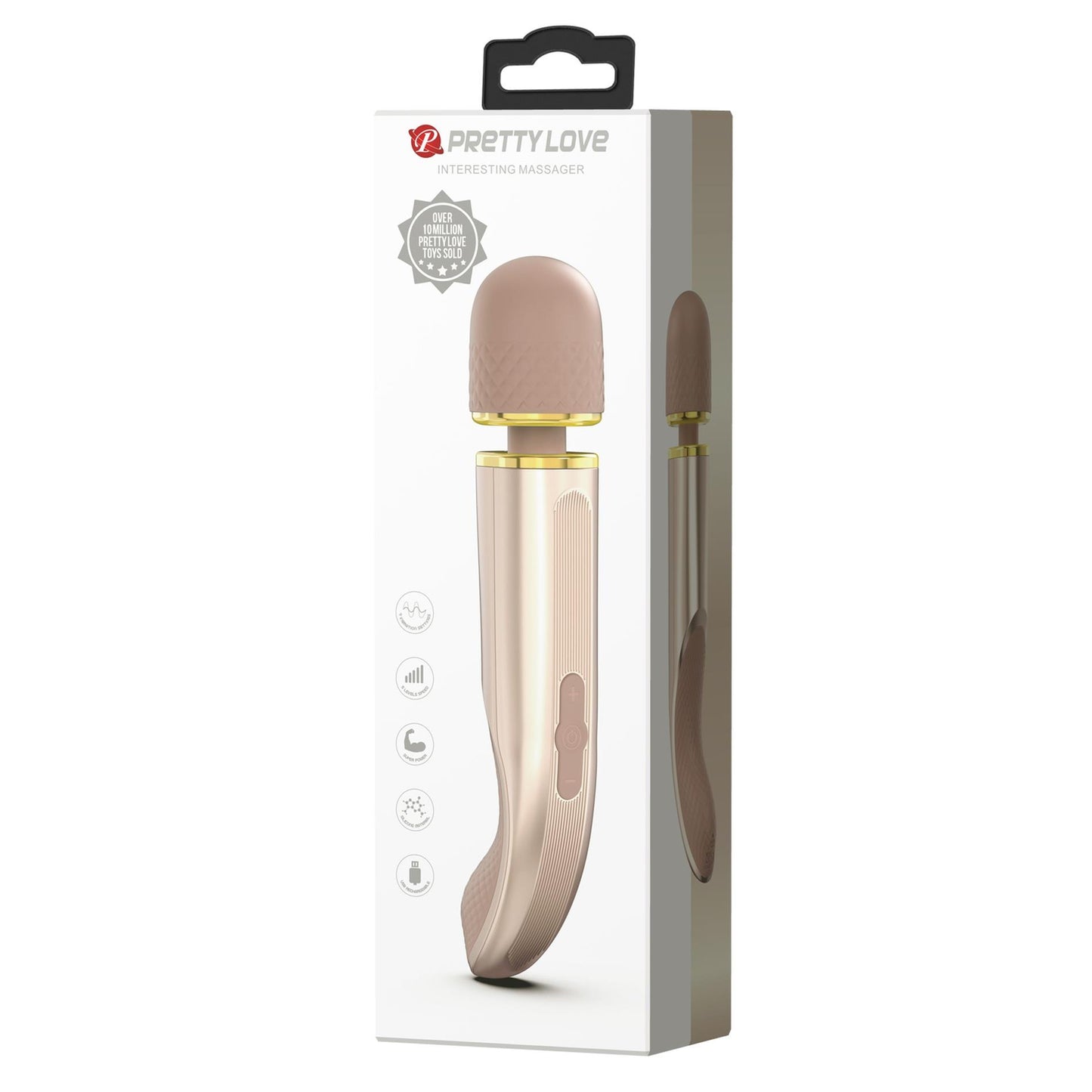 12-PRETTY LOVE - Interesting Massager Gold 5 levels of speed control 7 vibration functions-12