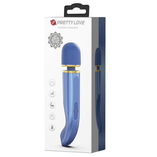 2-PRETTY LOVE - Colorful Massager Blue, 7 vibration functions 5 levels of speed control-2