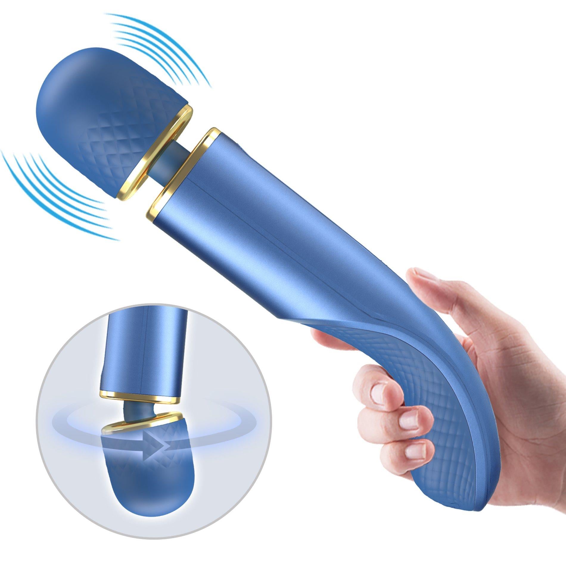 8-PRETTY LOVE - Colorful Massager Blue, 7 vibration functions 5 levels of speed control-8