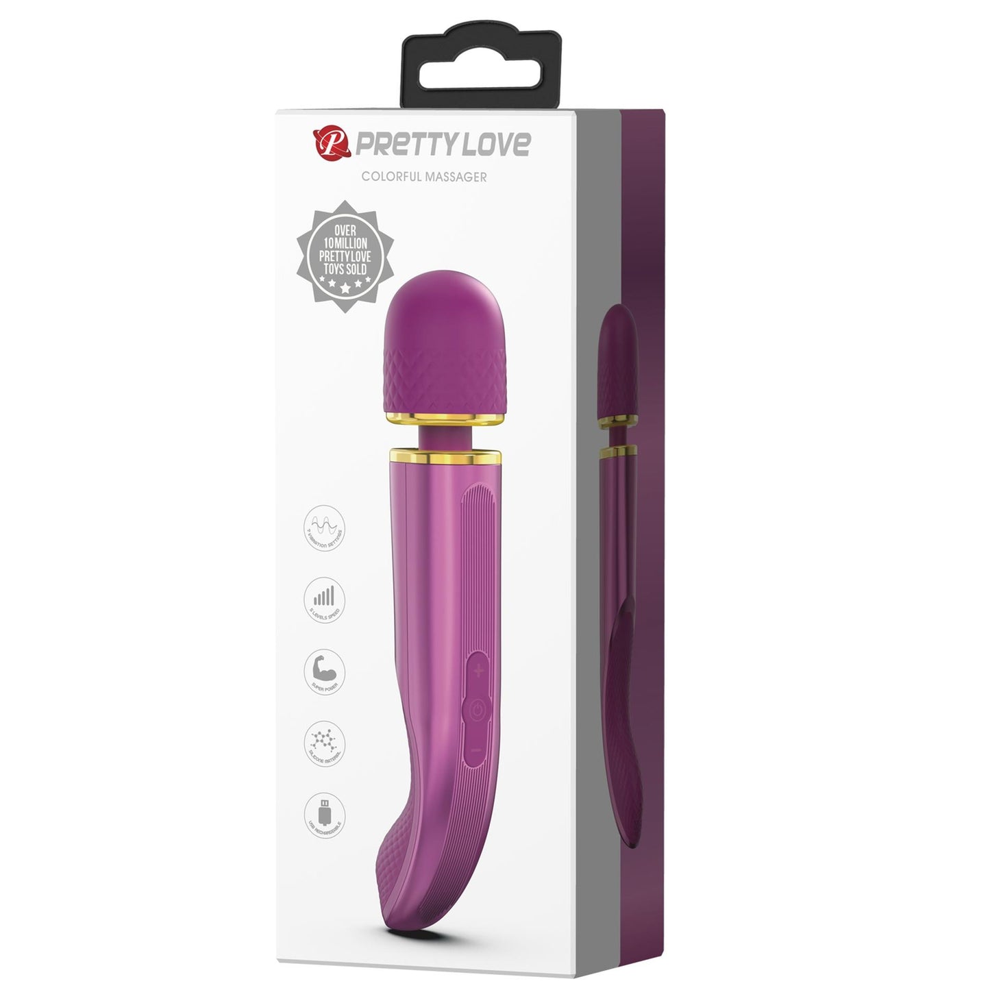 2-PRETTY LOVE - Colorful Massager, 7 vibration functions 5 levels of speed control-2