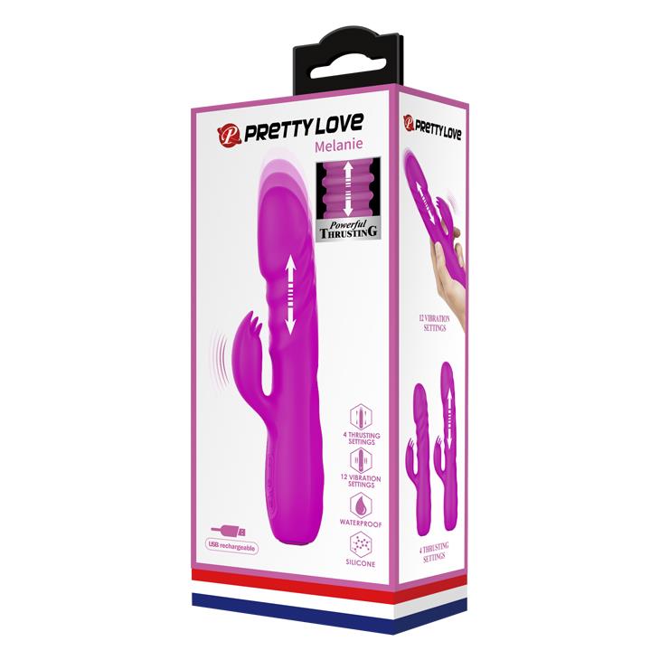 7-Wibrator króliczek posuwisty pchający 12 tryb 20cm-7