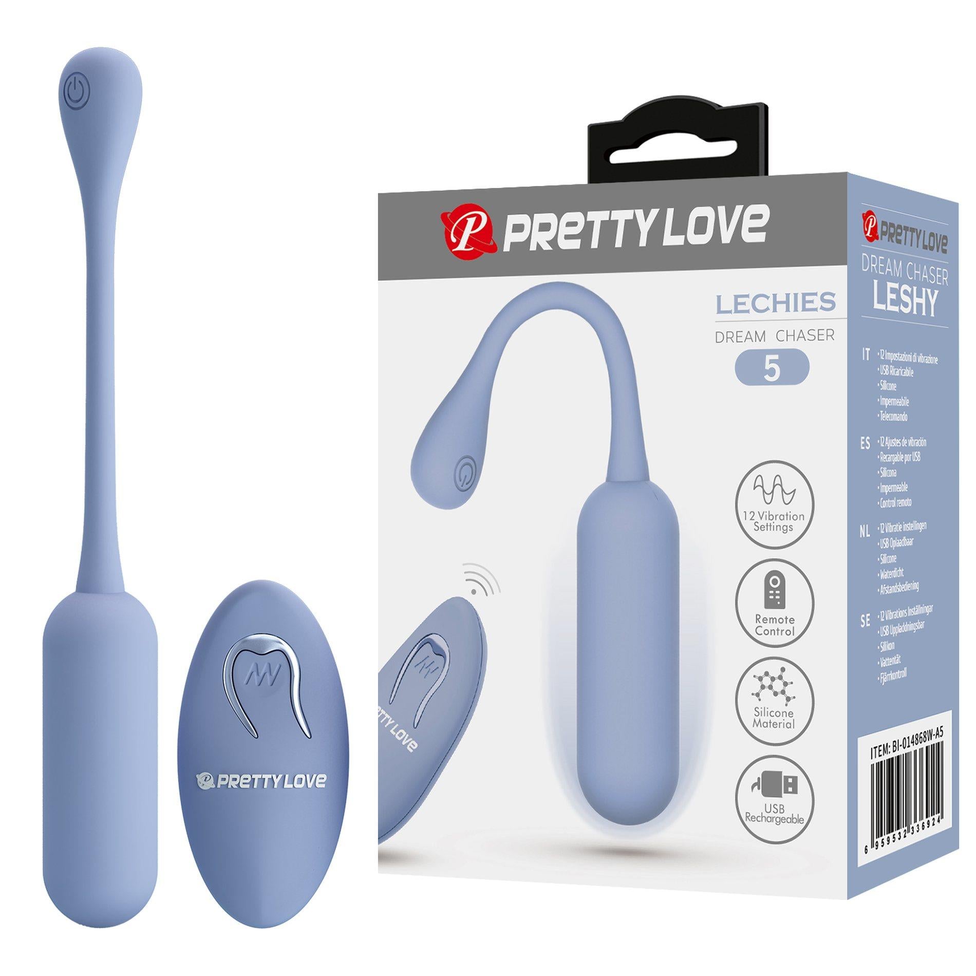 10-PRETTY LOVE - LECHIES  Dream chaser 5, Blue, Wireless remote control 12 vibration functions Memory function-10