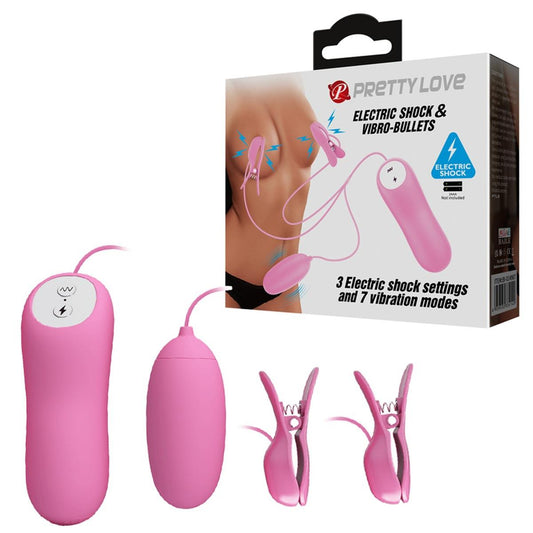 1-PRETTY LOVE - ELECTRIC SHOCK & VIBRO-BULLETS, 7 vibration functions 3 electric shock functions-1