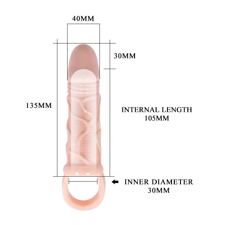6-Nakładka na penisa przedłużająca realistyczna +3cm-6