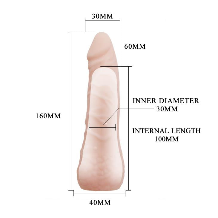 4-Przedłużka realistyczna wydłużająca penisa 16cm-4