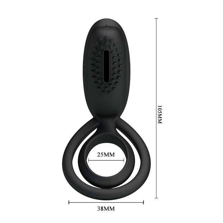 6-Podwójny pierścień penis jądra wibracje masażer-6