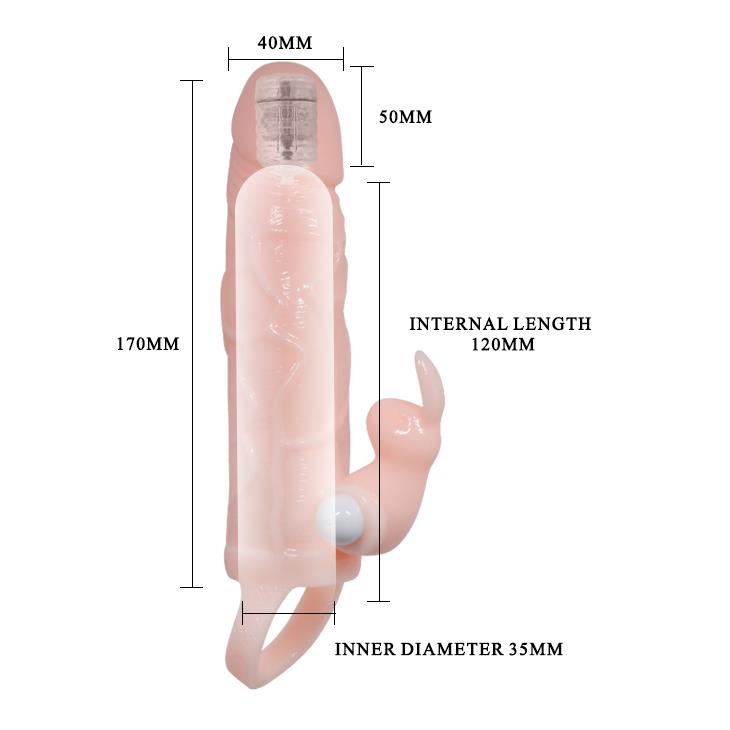 3-Realistyczna nakładka na penisa masażer wibracje-3