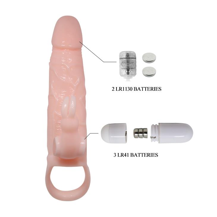 5-Realistyczna nakładka na penisa masażer wibracje-5