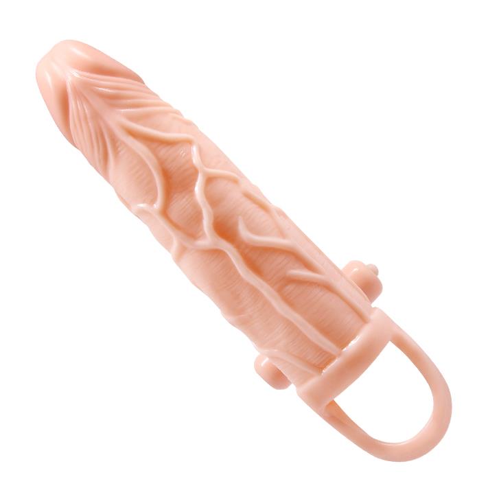 3-Wibrująca przedłużka penisa nakładka +5cm 10trybów-3