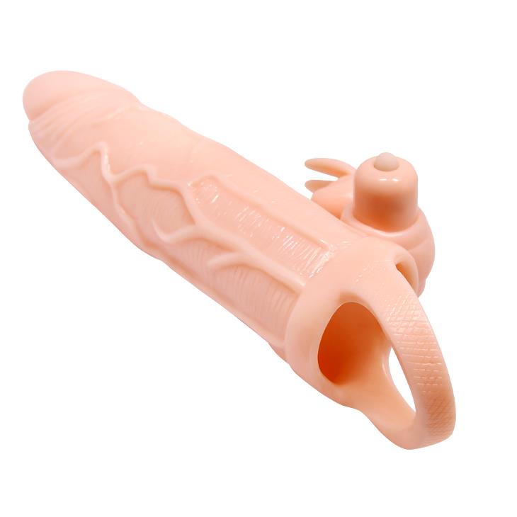 4-Wibrująca przedłużka penisa nakładka +5cm 10trybów-4