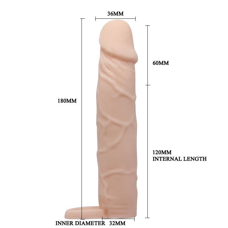 5-Wydłużająca pogrubiająca nakładka na penisa 18cm-5