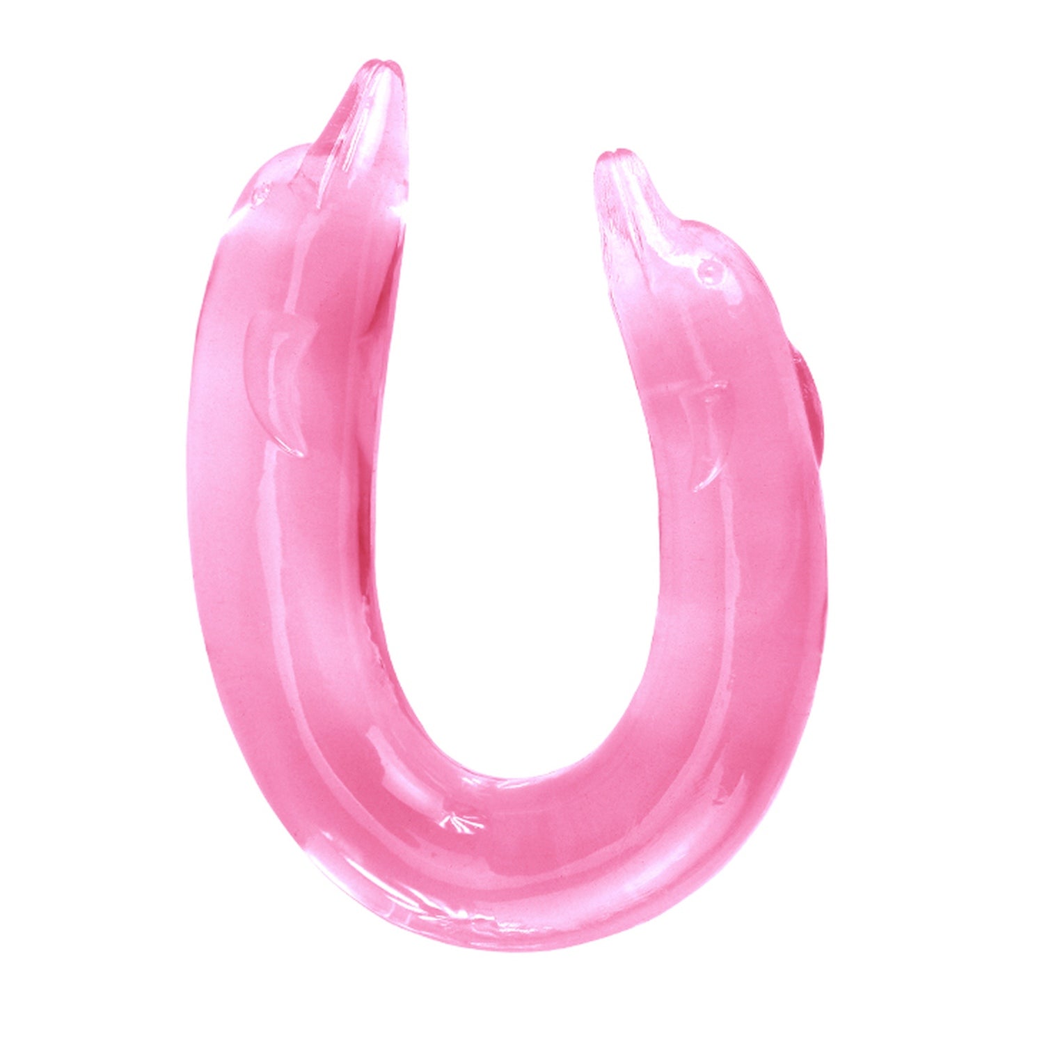 2-Podwójne różowe dildo z końcówką delfina 30,5 cm-2