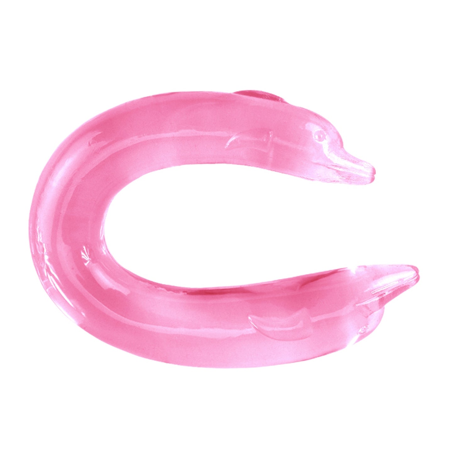 4-Podwójne różowe dildo z końcówką delfina 30,5 cm-4