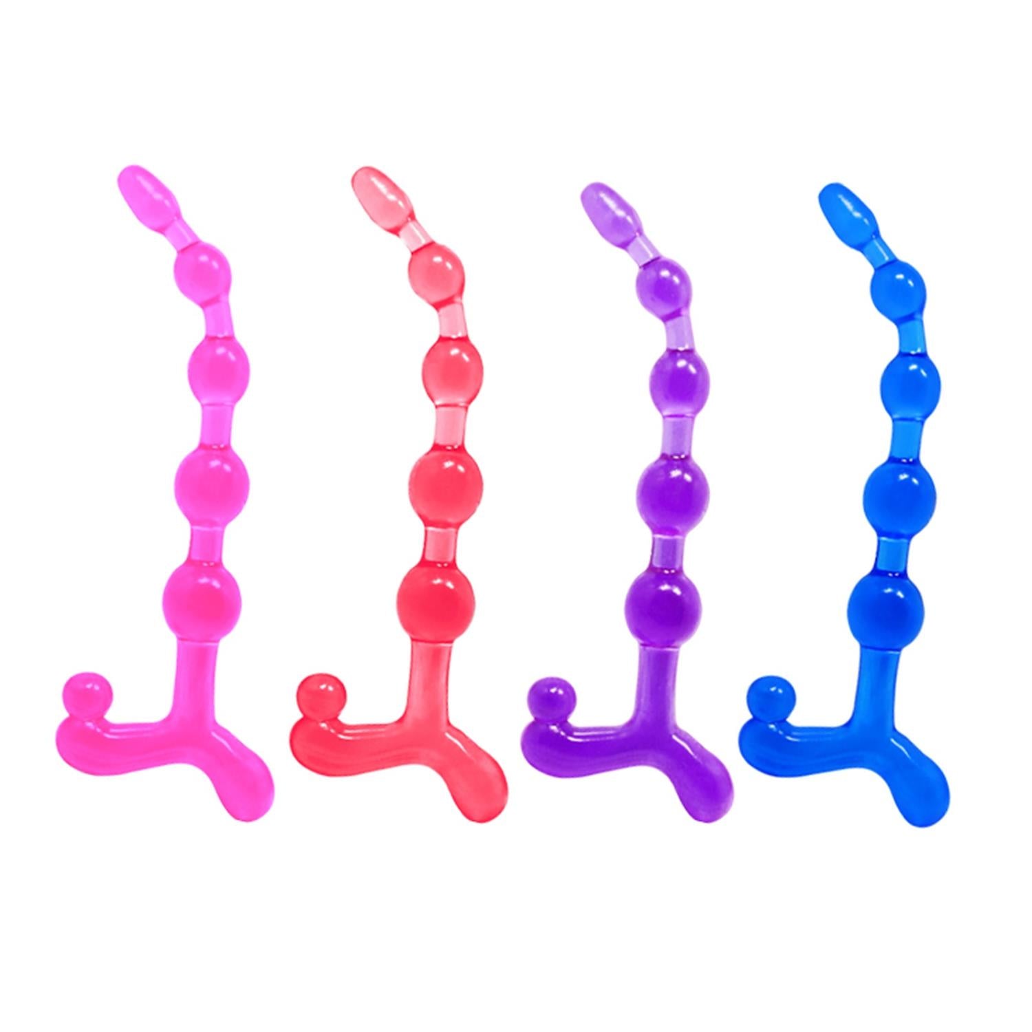 4-koraliki sonda analna silikonowe 20cm różne kolory-4