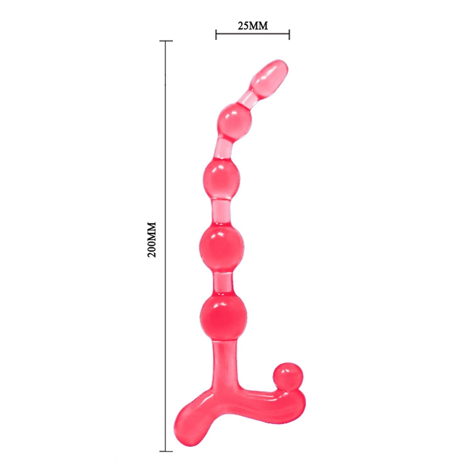 5-koraliki sonda analna silikonowe 20cm różne kolory-5